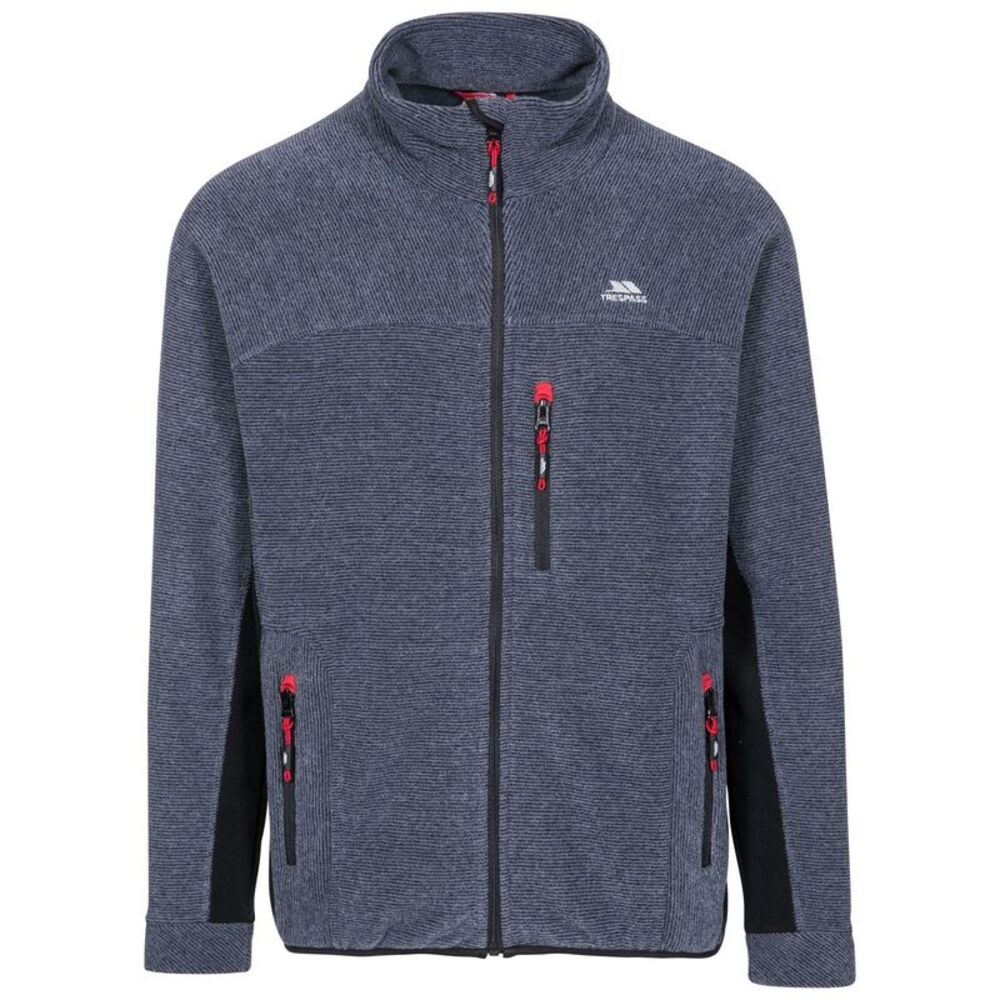 Trespass Mens Jynx Full Zip Fleece Jacket / Navy Stripe